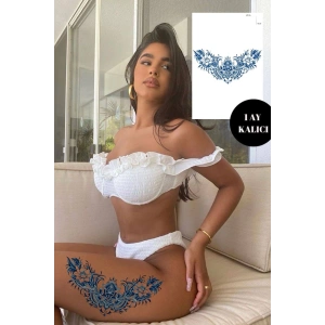 Çiçek Figürlü 12 Saat Sonra Kararan Geçici Dövme Tattoo