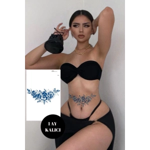 Çicek Figürlü 12 Saat Sonra Kararan Geçici Dövme Tattoo