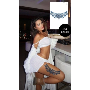 Çiçek Figürlü 12 Saat Sonra Kararan Geçici Dövme Tattoo