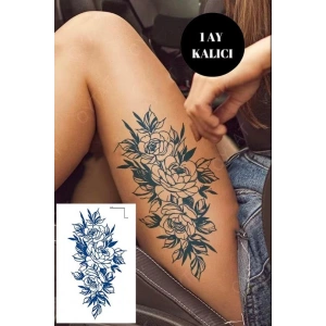 Çiçek Figürlü 12 Saat Sonra Kararan Geçici Orta Dövme Tattoo