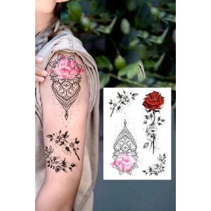 Çiçek Figürlü Geçici Dövme Tattoo