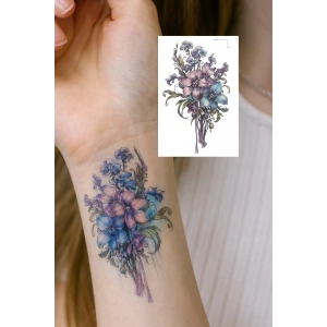 Çiçek Figürlü Mini Dövme Tattoo