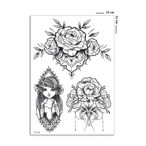 Çiçek Geçici Dövme Tattoo