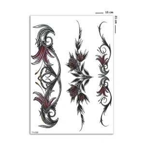 Çiçek Motifli Geçici Dövme Tattoo