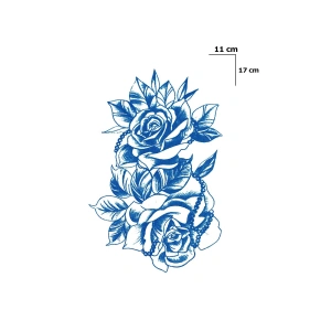 Çiçek Sonradan Kararan Yarı Kalıcı Geçici Dövme Tattoo