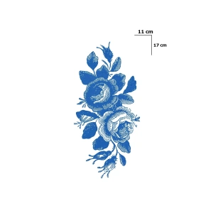 Çiçek Sonradan Kararan Yarı Kalıcı Geçici Dövme Tattoo
