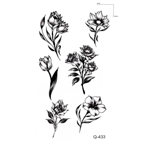 Çoklu Çiçek Mini Dövme Geçici Tattoo