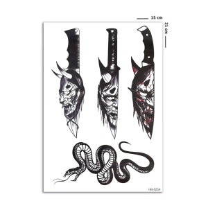 Devil Bıçak Geçici Dövme Tattoo