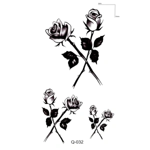 Dikenli Gül Mini Geçici Dövme Tattoo