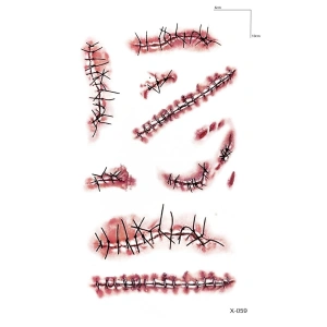 Dikiş İzi Mini Dövme Geçici Tattoo