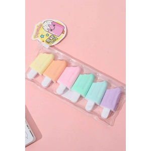 Dondurma Figürlü 6lı Fosforlu Kalem Set