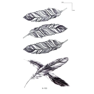 Dörtlü Tüy Mini Geçici Dövme Tattoo