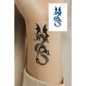 Ejderha 12 Saat Sonra Kararan Geçici Dövme Tattoo