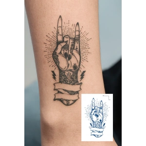 El Figürlü 12 Saat Sonra Kararan Geçici Dövme Tattoo