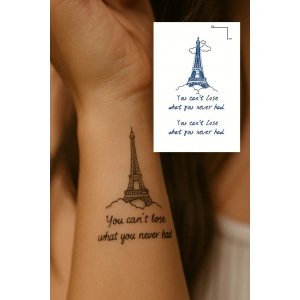 Eyfel Figürlü 12 Saat Sonra Kararan Geçici Dövme Tattoo