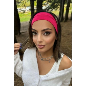 Fuşya Renk Geniş Saç Bandı
