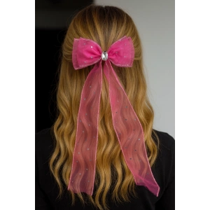 Fuşya Renk Kurdele Figürlü Otomat Toka