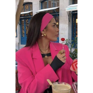 Fuşya Renk Orta Boy Saç Bandı