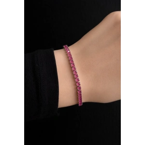 Fuşya Renk Taşlı Su Yolu Bileklik