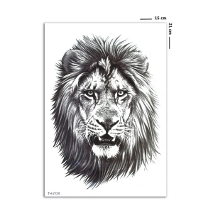 Geçici Aslan Figürlü Dövme Tatto