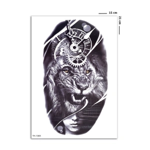 Geçici Aslan Figürlü Dövme Tattoo