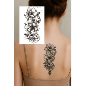 Geçici Çiçek Figürlü Dövme Tattoo