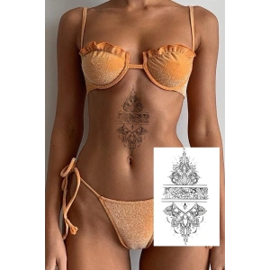 Geçici Çiçek Figürlü Dövme Tattoo