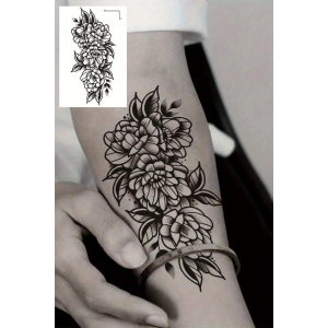 Geçici Çiçek Figürlü Dövme Tattoo