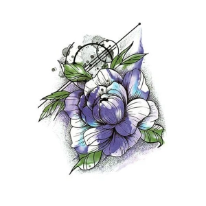Geçici Çiçek Figürlü Dövme Tattoo