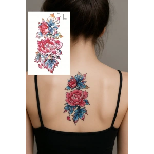 Geçici Çiçek Figürlü Dövme Tattoo