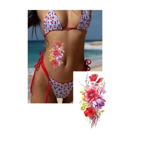 Geçici Çiçek Figürlü Dövme Tattoo