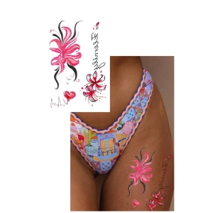 Geçici Çiçek Figürlü Dövme Tattoo