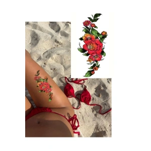 Geçici Çiçek Figürlü Dövme Tattoo