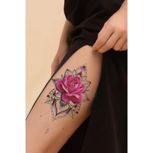 Geçici Çiçek Figürlü Dövme Tattoo