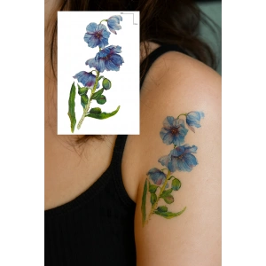 Geçici Çiçek Figürlü Mini Dövme Tattoo