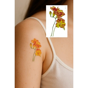 Geçici Çiçek Figürlü Mini Dövme Tattoo