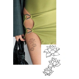 Geçici Çiçek Figürlü Mini Dövme Tattoo