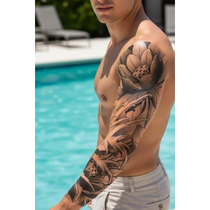 Geçici Çiçek Kol Dövme Tattoo