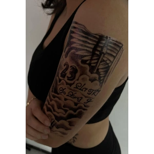 Geçici Dalga Figürlü Dövme Tattoo