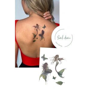 Geçici Deniz Yıldızı Figürlü Simli Dövme Tattoo