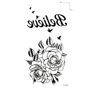 Geçici El Üstü Gül Dövme Tattoo