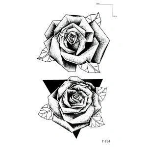 Geçici El Üstü Gül Dövme Tattoo