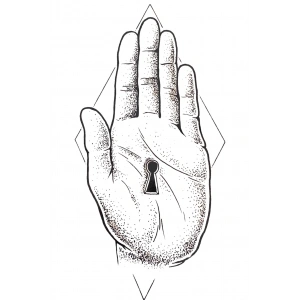 Geçici El Ve Kilit Figürlü Dövme Tatto