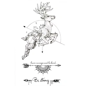 Geçici Geyik Figürlü Mini Dövme Tattoo