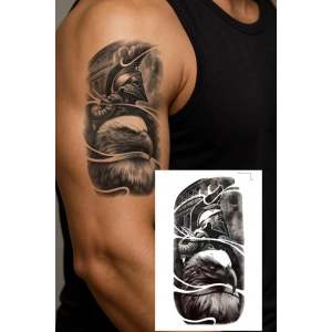 Geçici Gladyatör Ve Kartal Figürlü Dövme Tattoo