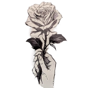 Geçici Gül Figürlü Dövme Tatto