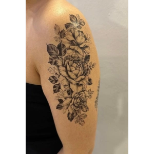 Geçici Gül Figürlü Dövme Tattoo