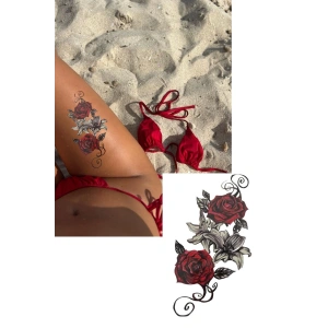 Geçici Gül Figürlü Dövme Tattoo