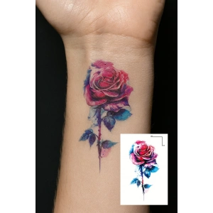 Geçici Gül Figürlü Mini Dövme Tattoo