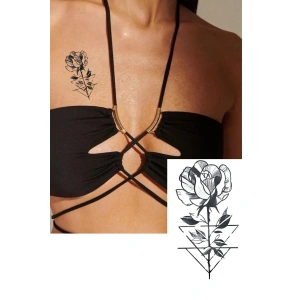 Geçici Gül Figürlü Mini Dövme Tattoo